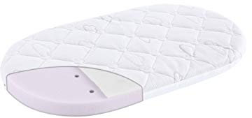 Träumeland Matratze ‚brise light‘ für den Kinderwagen, Größe 78 x 36 cm, ovale Form