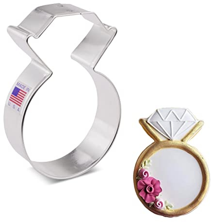 Ann Clark Cookie Cutters Diamond Engagement Wedding Ring Cookie Cutter 3.75 Made in USA