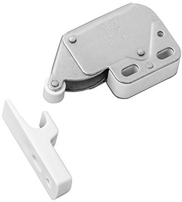 Gedotec Möbelschnäpper Schranktür Federschnäpper Schubladen Druckverschluss - MINI-LATCH | Tür-Schnäpper Edelstahl | Türöffner für Möbel-Schränke | 1 Stück - Original Druckschnäpper mit Gegenstück