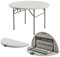 Harbour Housewares Robuster, zusammenklappbarer Bocktisch - 120 cm (4 Fuß) - rund - leicht zu verstauen, für Büro, Schreibtisch, Arbeitsplatz, Kunsthandwerk, Catering, Grillen, Garten