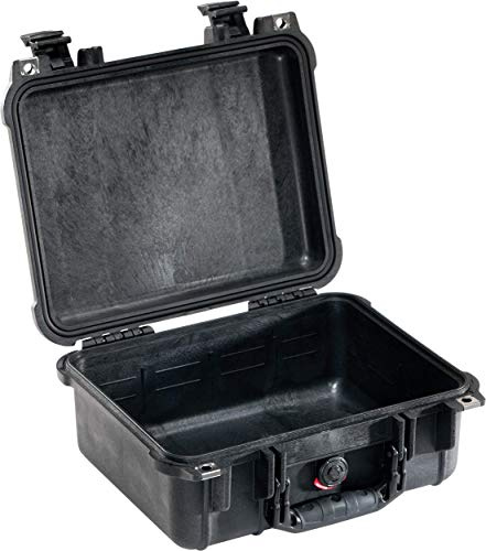 PELI 1400 valise ultra résistante pour objectifs et accessoires d'appareils photo, étanche à l'eau et à la poussière IP67, capacité de 9L, fabriquée en Allemagne, sans mousse, couleur: noire