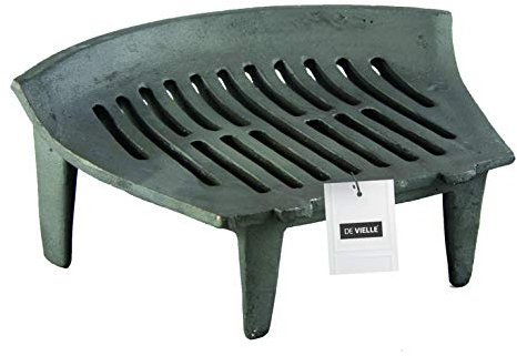 De Vielle Fireplace Fire Grate, Metal Black, 38 x 26 x 27 cm