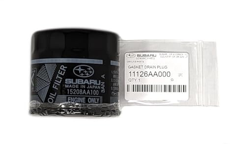 Subaru Engine Oil Filter & Crush Gasket KIT 15208AA100 & 11126AA000 Genuine Legacy Outback Impreza Wrx STi Forester Baja (1 Pack)