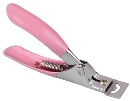 Rose Clipper manucure outil Gel acrylique faux ongles coupe-ongles/Edge Cutter conseils ongles professionnel + 50pcs blanc Français