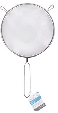 KitchenCraft Large Sieve 20 cm, Stainless Steel, Ideal for Baking and Cooking, Essential Kitchen Accessory, Silver