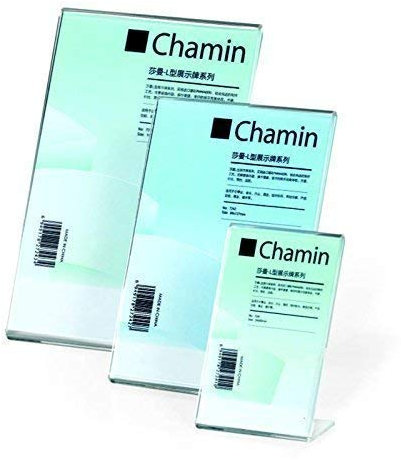 Tischaufsteller aus hochwertigem Acryl Tischnamensschild, Preisschild Hinweisschild L-Form (127x178 mm)