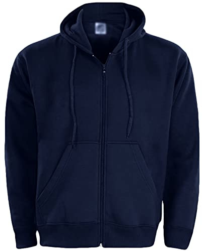True Face - Felpa con cappuccio classica uomo | Confortevole maglione con cappuccio e cerniera | Giacca a maniche lunghe con polsino rinforzato | Ideale per il fine settimana | S-6XL Marina Militare L
