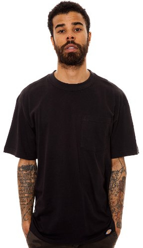 Dickies, Herren, T-Shirt mit Tasche im legeren Stil, Schwarz, XL