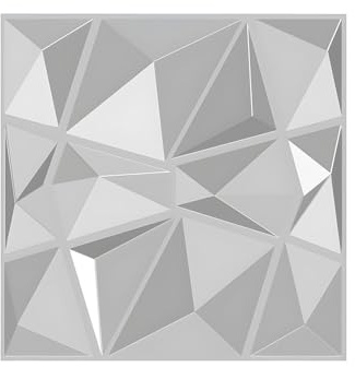 Vente-unique Wandpaneel 3D ANGLY zum Bemalen, 3 m˝, 12 StÅck