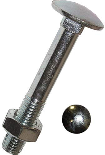 Dresselhaus 0/0011/001/12,0/140/ /77 Flachrundschrauben mit Vierkantansatz Mu, galv. verzinkt, M 12 x 140, 20 Stück