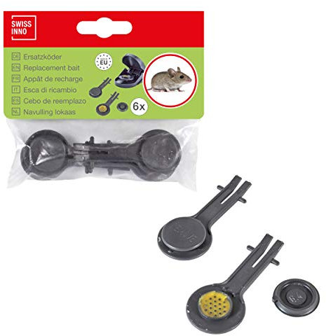 SWISSINNO Ersatz-Köder für Mausefalle SuperCat: Giftfreies Lebensmittel-Köder, harmlos für Kinder + Haustiere, 6er Set