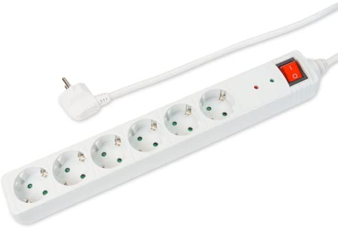 SKT 6-fach Steckdosenleiste mit Überspannungsschutz Kindersicherung Schalter MD612