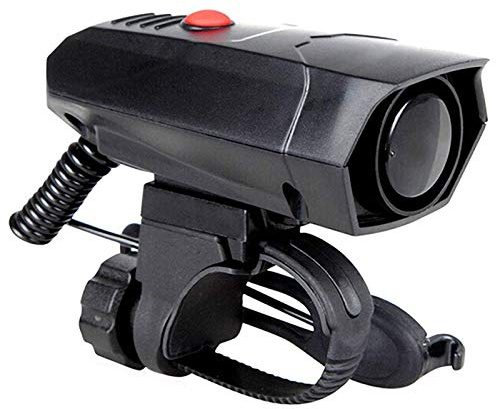 Clacson per bicicletta 120dB, campanello da manubrio per bicicletta con 6 suoni diversi per biciclette da strada, biciclette elettriche e altro (nero)