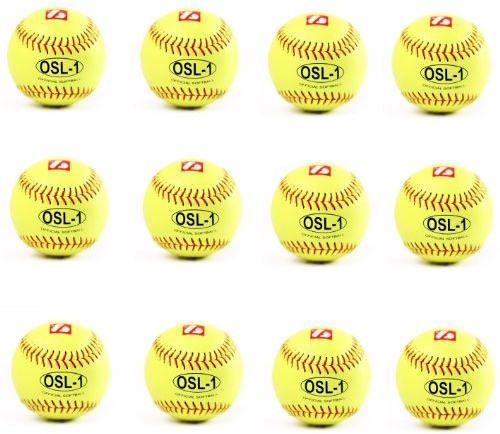 BARNETT OSL-1 Balle de Softball compétition, 12'', Jaune 1 douzaine