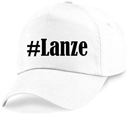 Reifen-Markt Base Cap Hashtag #Lanze Größe Uni Farbe Weiss Druck Schwarz