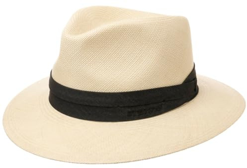 Stetson Jefferson Sombrero Traveller Panama Proteccion UV Banda Denim Hombre Primavera Verano