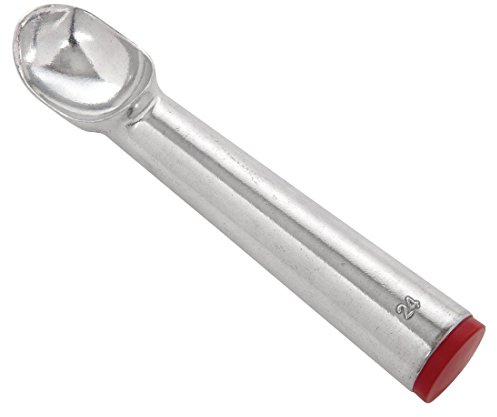 Vogue Aluminium Ice Cream Scoop with Red Cap, 1.5oz Scoop, GJ542 | Serves exactly 24 portions per litre to control food costs, using a colour-coded system to prevent cross-contamination.