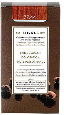 Korres Argan Öl hochentwickelte Coloration, intense copper blonde 77.44, 1er Pack (1 x 145 ml)