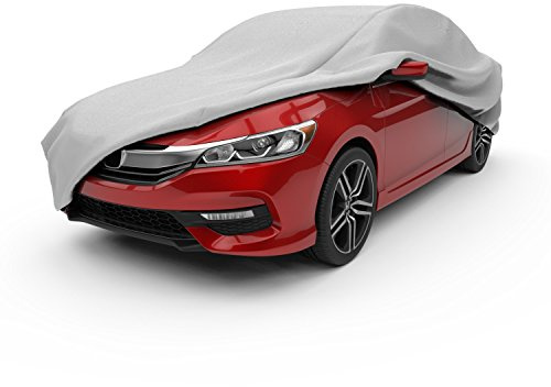 Budge Ultra Duro Car Cover, 3-Layer UV & Water Resistant Outdoor Protection, Fits Cars up to 264”, Gray, Size D-5