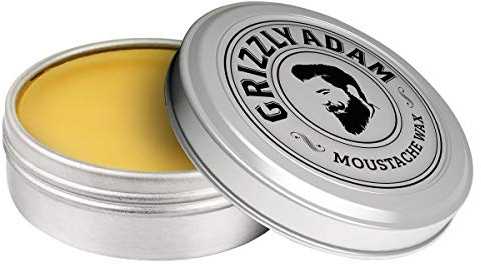 Cire pour la moustache Grizzly Adam, 15 ml, fixation forte, Idéal pour tash twisters et moustache guidon.
