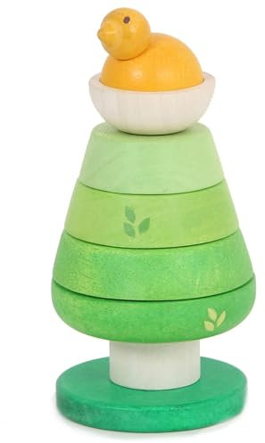 Le Toy Van - Wooden Petilou Tree Top Stacker Educational Stacking Activity Toy, Suitable for Age 12+ Months