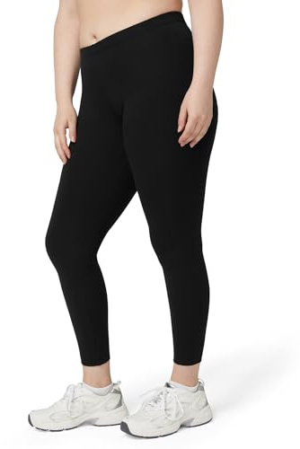 No Nonsense Women's Cotton Legging, Black, Large