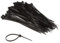 Perel Set Nylon-Kabelbinder 2,5x100mm - Schwarz, UV-beständig, stabil, 100 Stück