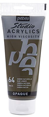 PEBEO Acrylic opaque paint - Green brown - 100 ml