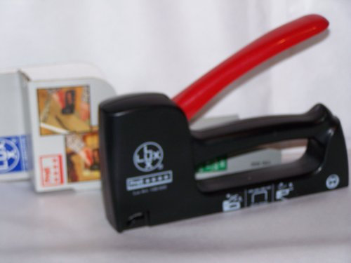 LUX Handtacker Ergo Größe Feindrahtklammern 4 - 10 mm Modern Schwarz Stapler