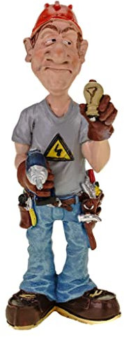 Vogler VG19 Elektriker Figur Hobby Arbeit Standfigur Karikatur 18,0 x 7,0 cm Dekofigur