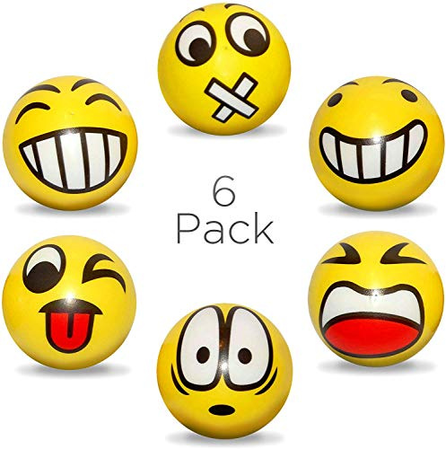 envami® Pallina Antistress - Antistress Mano - 6PZ Emoji Palline Antistress - Antistress Adulti - Anti Stress - Antistress Strani - Palla Antistress - Anti streess - Antistress Bambini