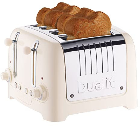 Dualit 46213 4 Slot Lite Toaster in Canvas White Finish