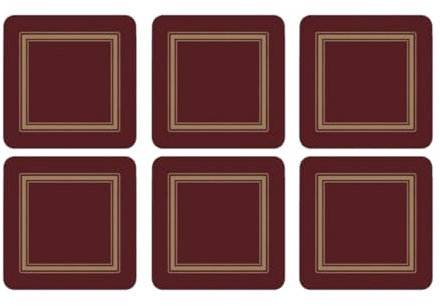 Pimpernel Sous-verres Classiques Bordeaux - Lot de 6 (Rouge)