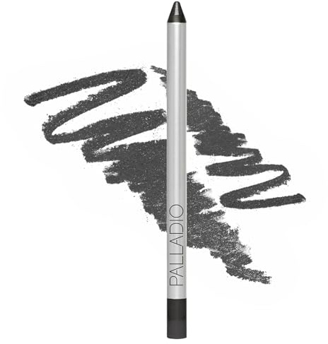 Palladio Precision Eyeliner, Silicone Based, Rich Pigment, Gentle Application, Dramatic Smoky Effect to Soft Everyday Wear, Sensitive Eyelids, Sets Itself, Can be Sharpened, Gray Sky