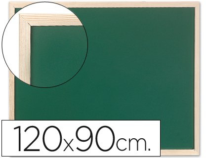 Q-Connect Pizarra Verde Marco De Madera 120X90 Cm Sin Repisa