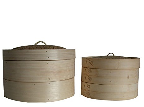 3 Piece 12 Bamboo Steamer