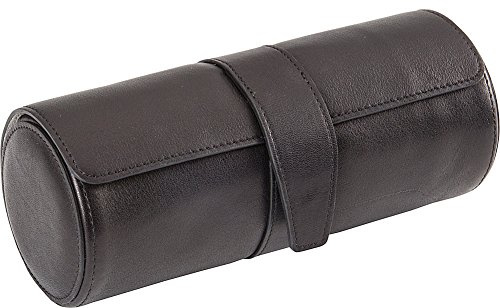 Royce Leather 5 Watch Travel Roll with Suede Lined Interior and Genuine Leather Exterior