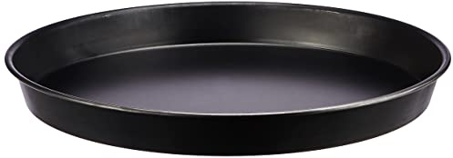 Pentole Agnelli Cofe43Bb36 – Molde redondo alto de chapa azul para pizzas, negro, 36 x 36 x 4 cm, 1 unidad