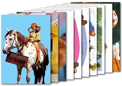 Postkarten MIX aus 10 Karten MAUS, PIPPI LANGSTRUMPF, MAULWURF, SANDMÄNNCHEN - Motiv: Kinderhelden - Anlass: Kinder, Einladung - Künstler/Verlag: KINDERHELDEN – MIX SET Nr. 1 ohne deutschen Text