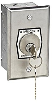 MMTC HBFX Exterior Open-Close Key Switch In Single Gang Back Box Flush Mount