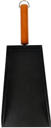 RUECAB - Accessoires pour poêles, Pelle à granulés, Pelle à pellets, Pelle à Cendres avec Manche en Bois et métal - Longueur : 39cm - Matière : Métal et Bois - Poids: 1,2kg - Fabriqué en Europe