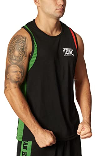 LEONE 1947, Canottiera Boxe, Unisex – Adulto, Nero, L, AB721