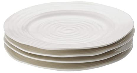 Portmeirion Home & Gifts CPW76801-X Side Plates, Porcelain, White,White