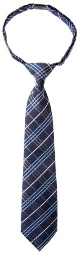 Retreez Corbata Pre-atada de microfibra con estampado a cuadros para niño Azul marino - 4-7 años