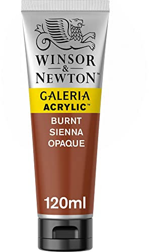 Winsor & Newton 2131077 Galeria Acrylfarbe, hohe Pigmentierung, lichtecht, buttrige Konsistenz, 120 ml Tube, siena gebrannt opak