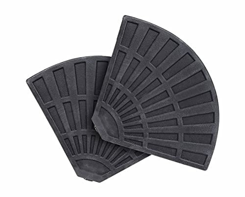 CHARLES BENTLEY Outdoor, Garden, Patio, Banana Hanging Cantilever, Umbrella Parasol Base Weights, 2 Segments, 12kg Per Segment, Adjustable Pole, For Flat Surfaces, Cement And Plastic (48x48cm)