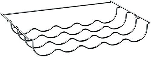 Bosch KSZ10030 Flaschenablage für aufgelistete freistehende Kühlgeräte von Bosch, bis zu 5 Flaschen, 29,05 × 45,81 × 6,87 cm (L × B × H), lebensmittelecht, chrom