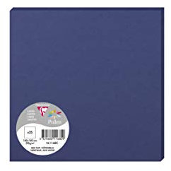 Clairefontaine 1168C Packung (mit 25 Karten Pollen 160 x 160mm) 210g, Königsblau