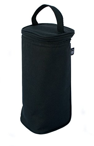 J.L. Childress Breast Milk Cooler Travel Bag - Insulated Baby Bottle Storage Bag, Portable Organizer Pack for Breast Milk, Use for Daycare or On the Go, Fits 1-2 Bottles - Black