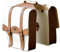 FAHRRADTASCHE LEDER 2-fach GEPÄCKTRÄGERTASCHE DOPPELPACKTASCHE MONTEGRAPPA Bicolor crema (hell braun) - Made in Italy